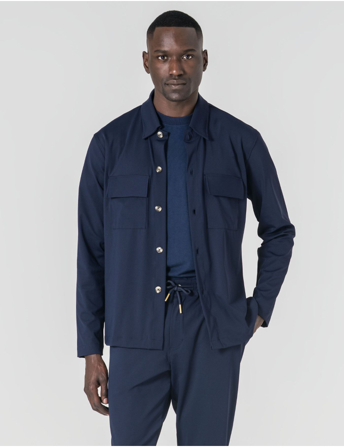 SOBRECAMISA TECIDO TÉCNICO AZUL