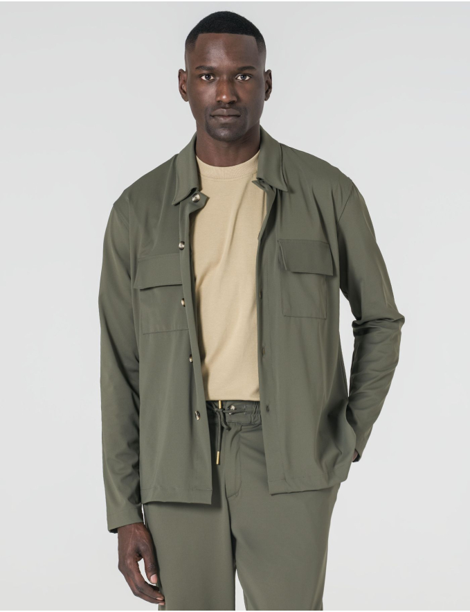 SOBRECAMISA TECIDO TÉCNICO VERDE