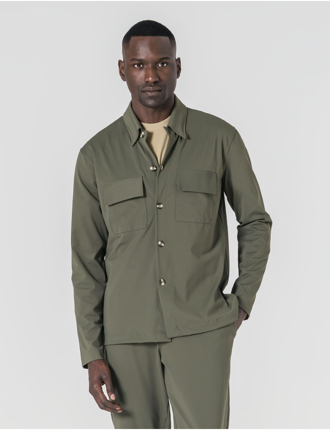 SOBRECAMISA TECIDO TÉCNICO VERDE