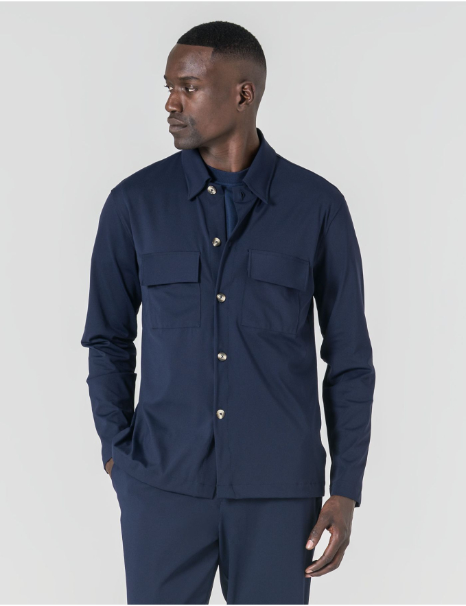 SOBRECAMISA TECIDO TÉCNICO AZUL
