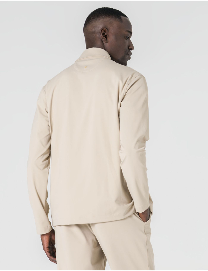 SOBRECAMISA TECIDO TÉCNICO BEGE