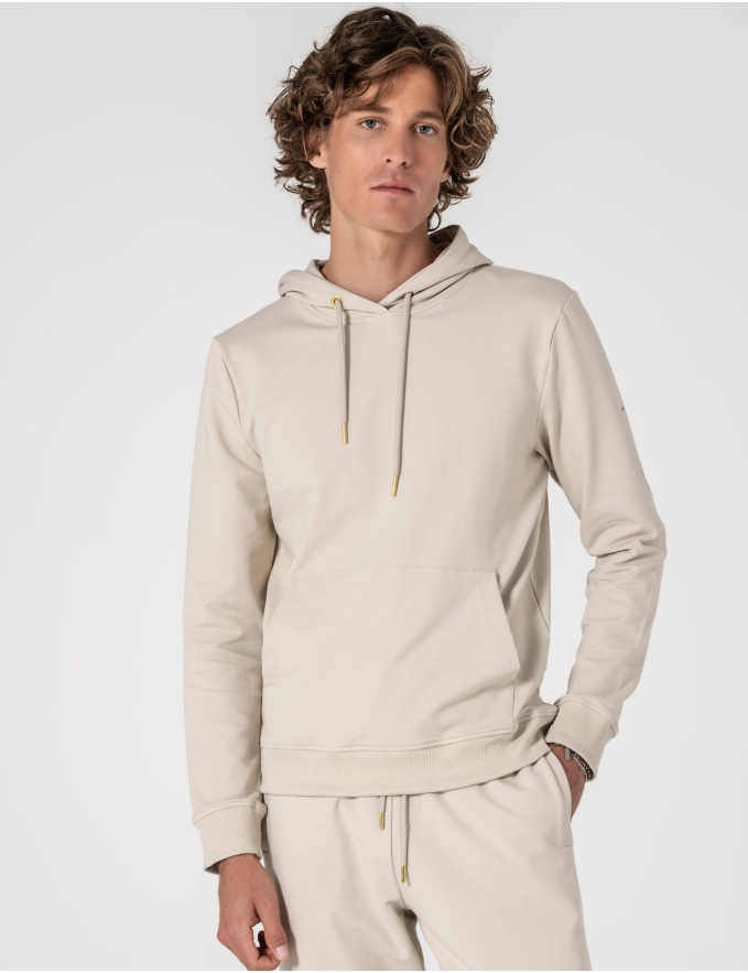 SWEAT COM CAPUZ BEGE