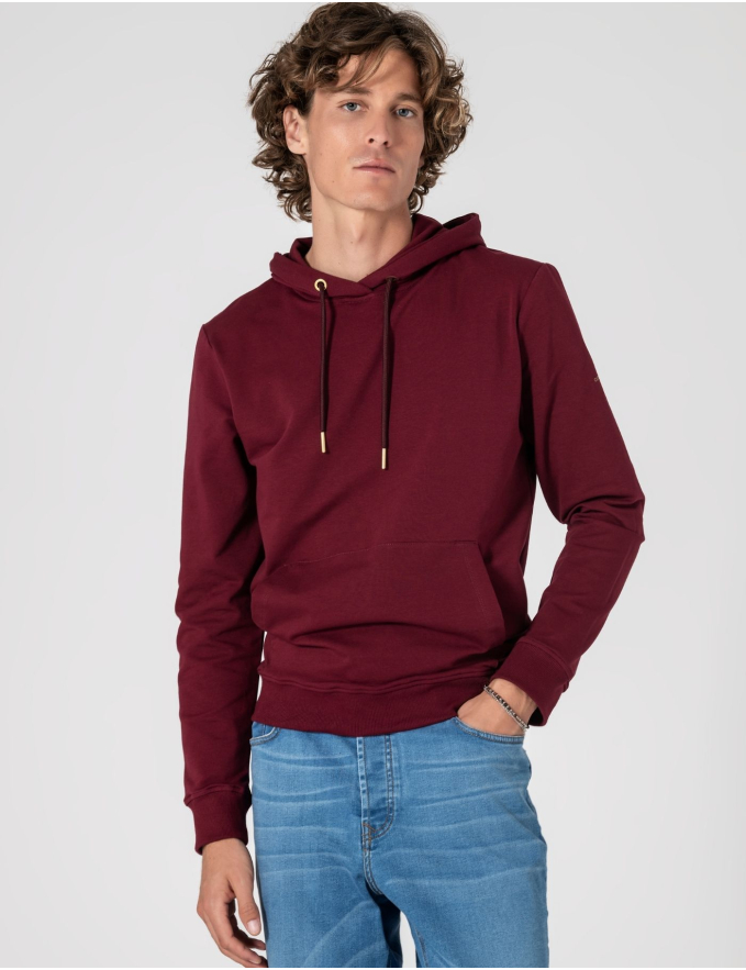 SWEAT COM CAPUZ BORDEAUX