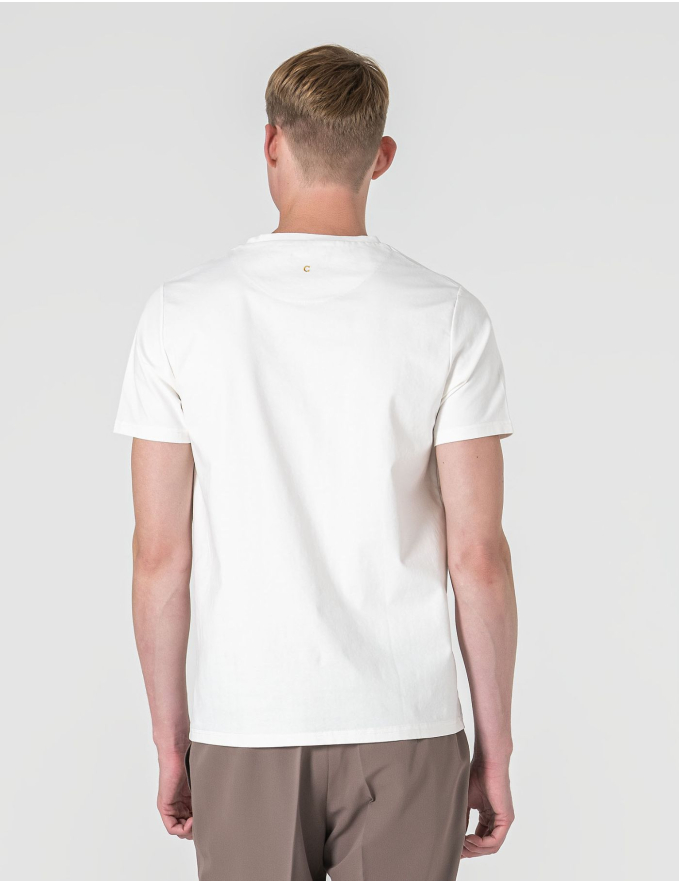 T-SHIRT DE ALGODÃO E POLIAMIDA BRANCA
