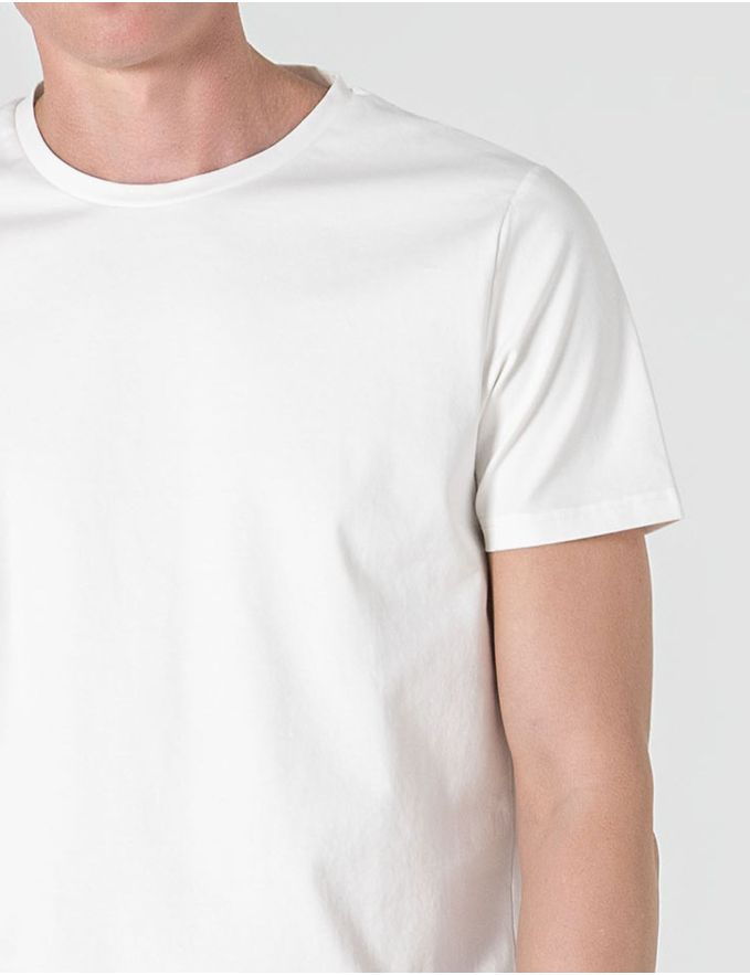 T-SHIRT DE ALGODÃO E POLIAMIDA BRANCA