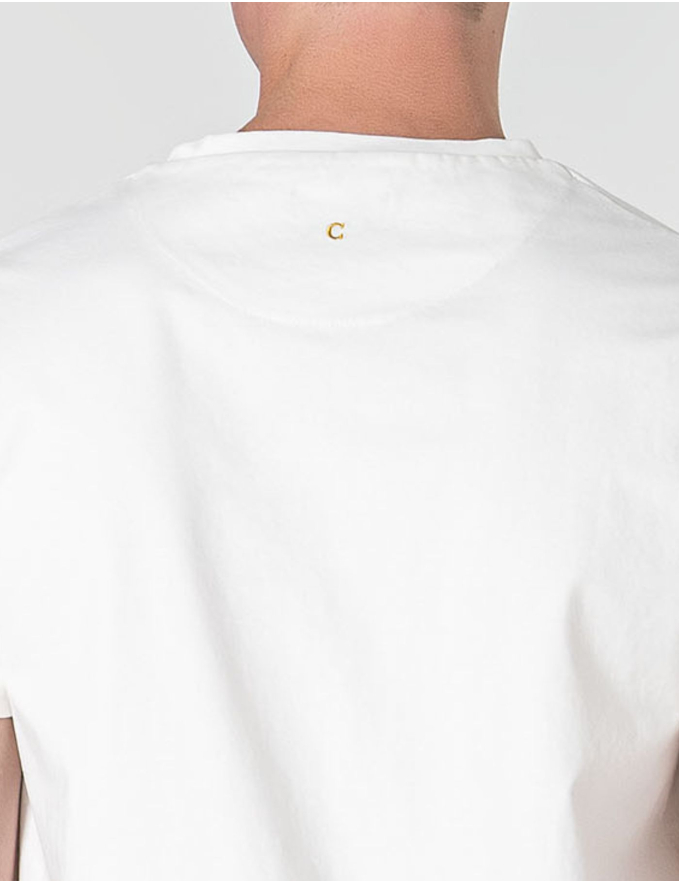 T-SHIRT DE ALGODÃO E POLIAMIDA BRANCA