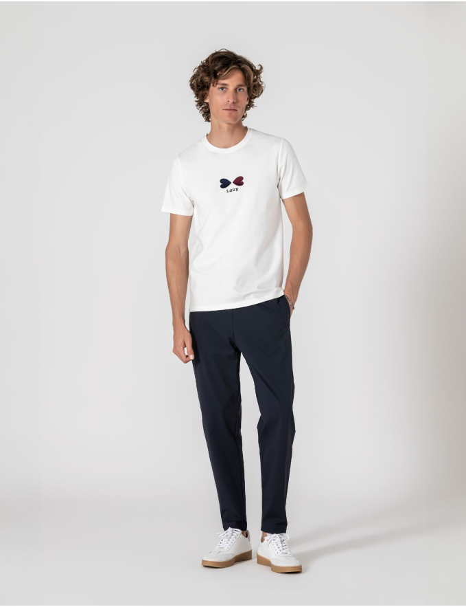 T-SHIRT DE ALGODÃO E POLIAMIDA LOVE