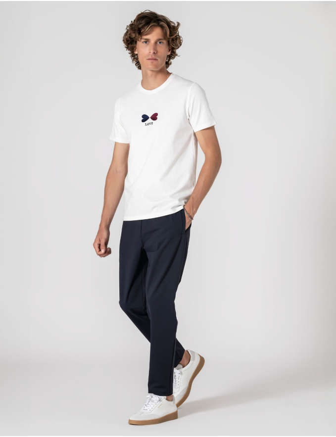 T-SHIRT DE ALGODÃO E POLIAMIDA LOVE