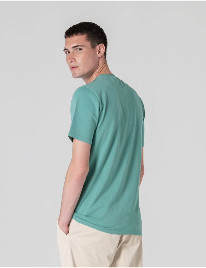  T-SHIRT DE ALGODÃO STRETCH PISTÁCIO
