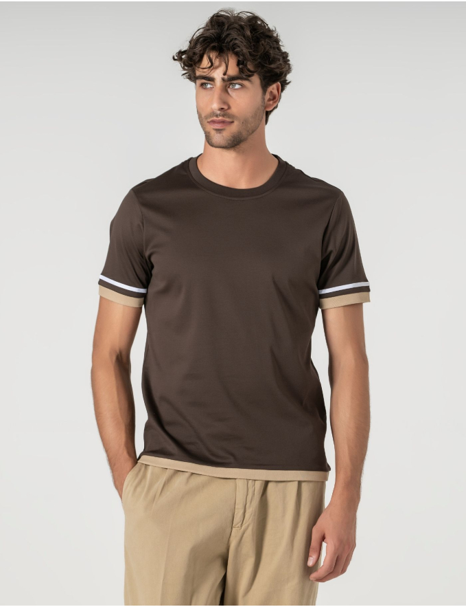 T-SHIRT MERCERIZADA RIVIERA ESPRESSO