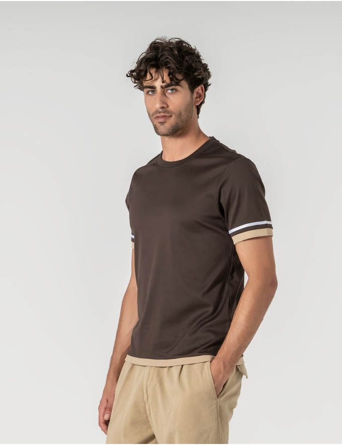 T-SHIRT MERCERIZADA RIVIERA ESPRESSO