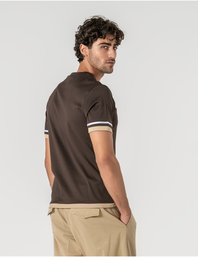 T-SHIRT MERCERIZADA RIVIERA ESPRESSO
