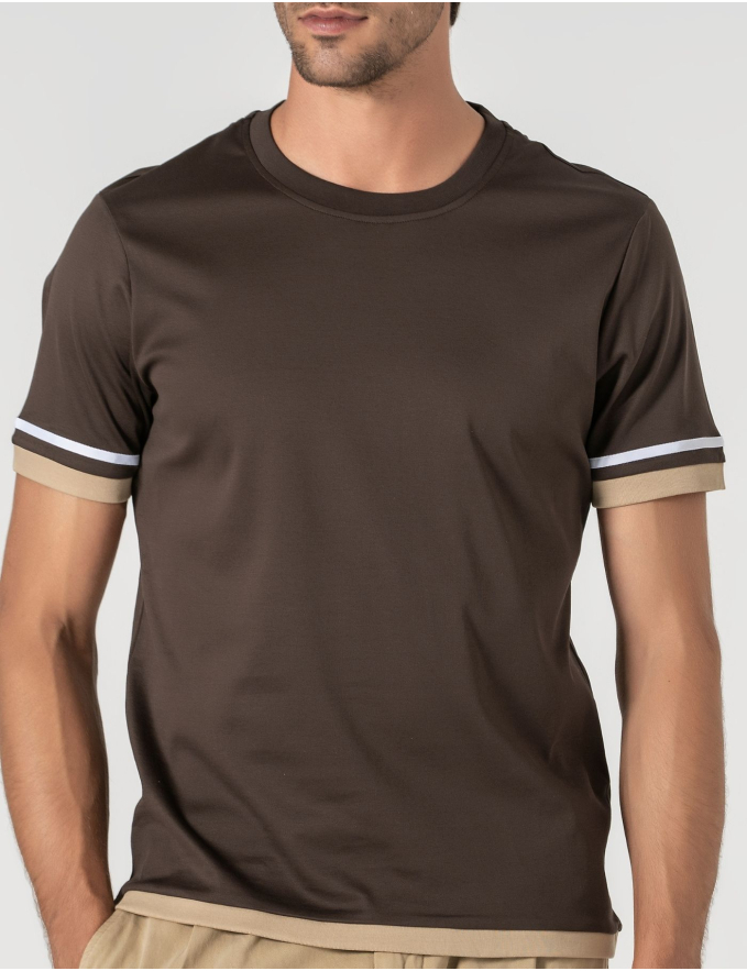 T-SHIRT MERCERIZADA RIVIERA ESPRESSO