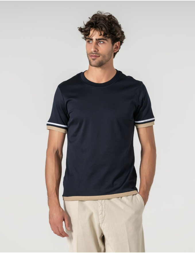 T-SHIRT MERCERIZADA RIVIERA NAVY