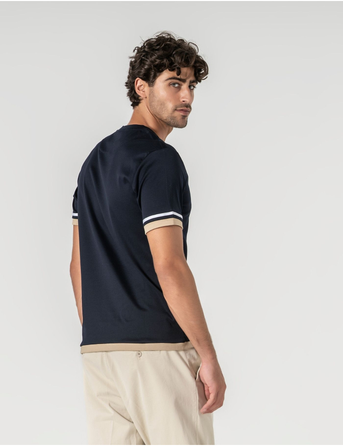 T-SHIRT MERCERIZADA RIVIERA NAVY