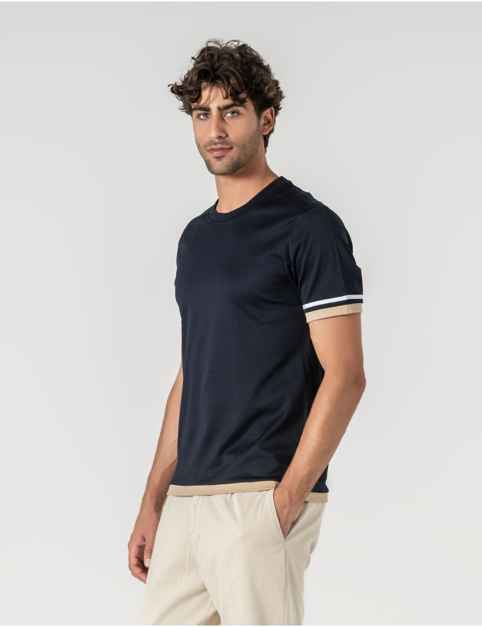 T-SHIRT MERCERIZADA RIVIERA NAVY