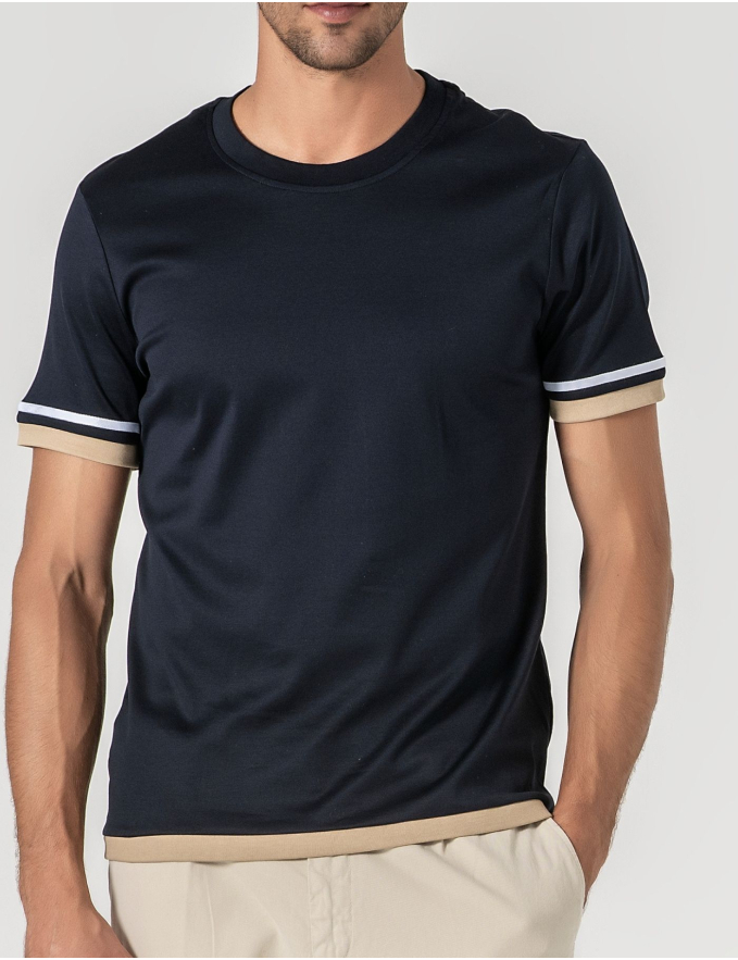 T-SHIRT MERCERIZADA RIVIERA NAVY