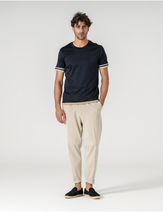 T-SHIRT MERCERIZADA RIVIERA NAVY