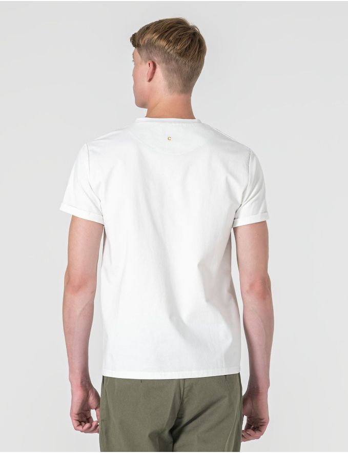 T-SHIRT RELAXED DE ALGODÃO E POLIAMIDA BRANCO