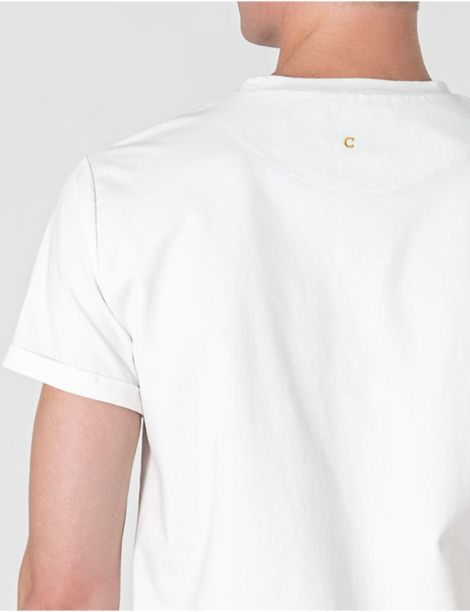 T-SHIRT RELAXED DE ALGODÃO E POLIAMIDA BRANCO