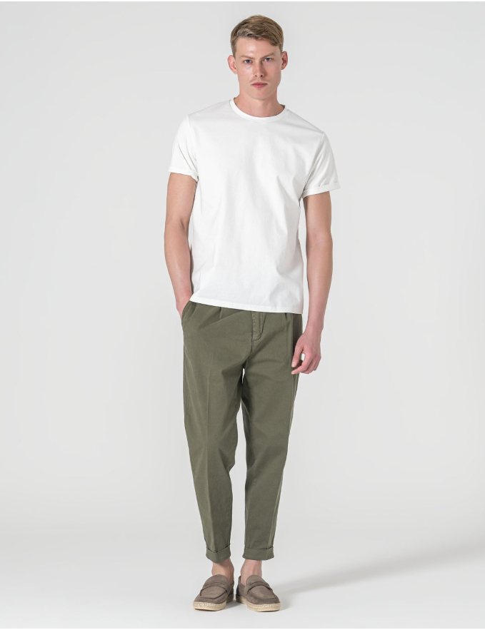 T-SHIRT RELAXED DE ALGODÃO E POLIAMIDA BRANCO