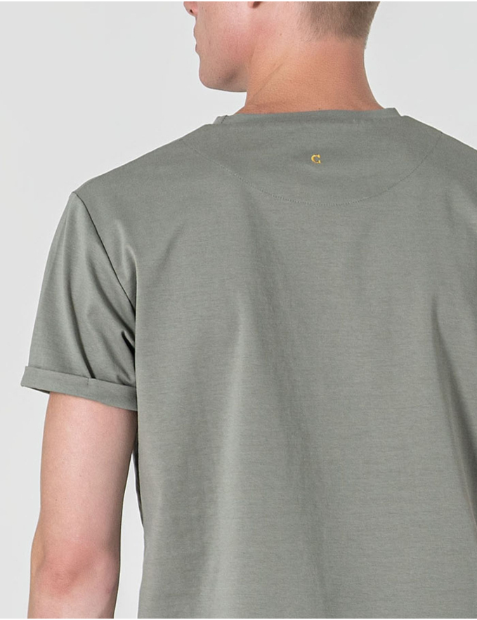 T-SHIRT RELAXED DE ALGODÃO E POLIAMIDA VERDE PASTEL