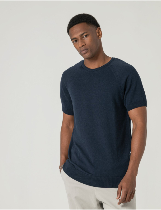 T-SHIRT TRICOT AZUL