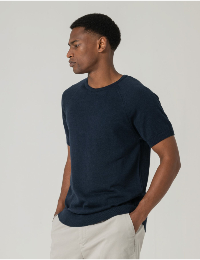 T-SHIRT TRICOT AZUL