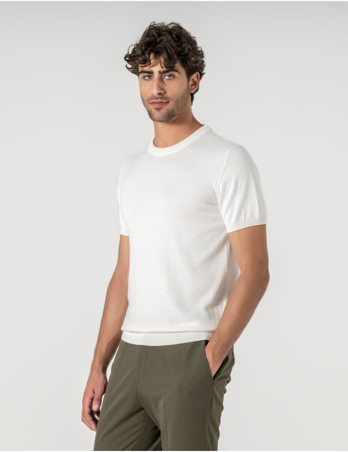 T-SHIRT TRICOT BRANCA