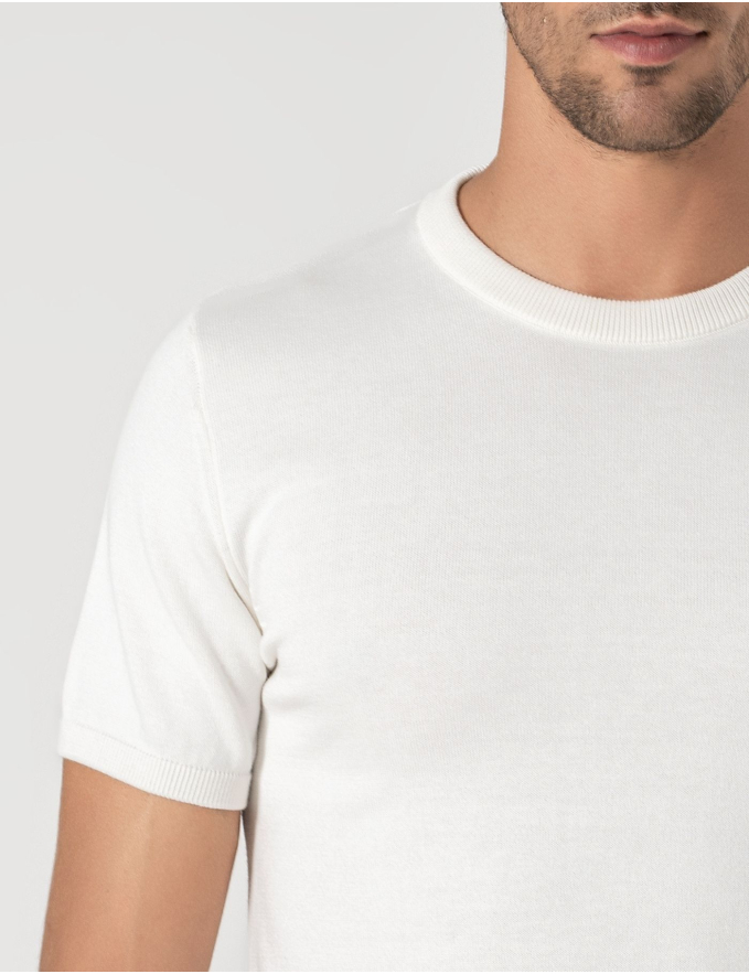 T-SHIRT TRICOT BRANCA