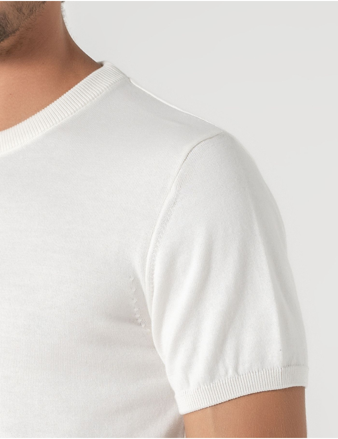 T-SHIRT TRICOT BRANCA