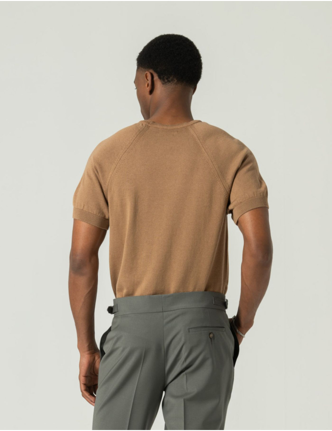 T-SHIRT TRICOT CAPPUCCINO