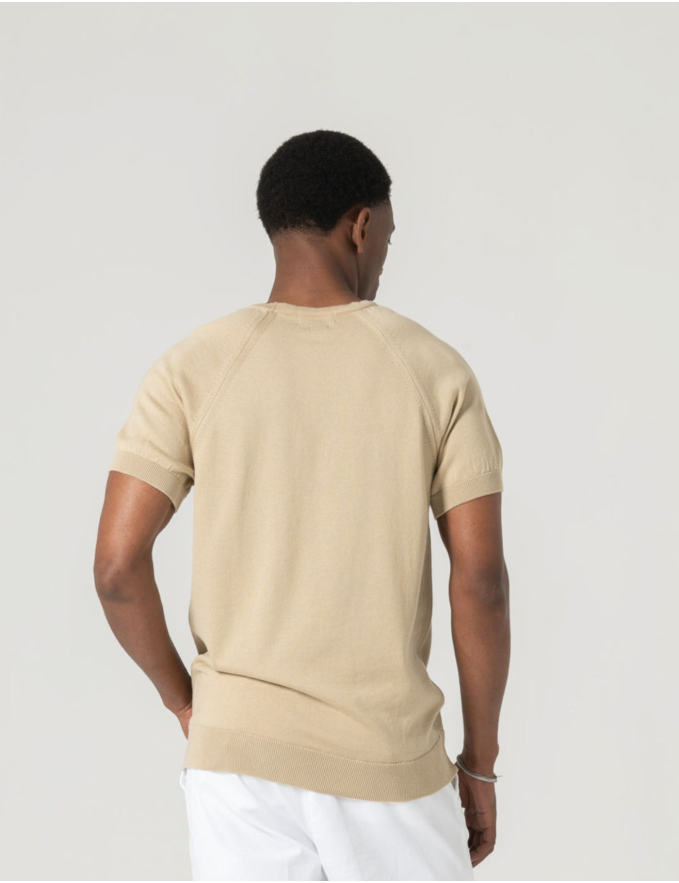 T-SHIRT TRICOT CREME