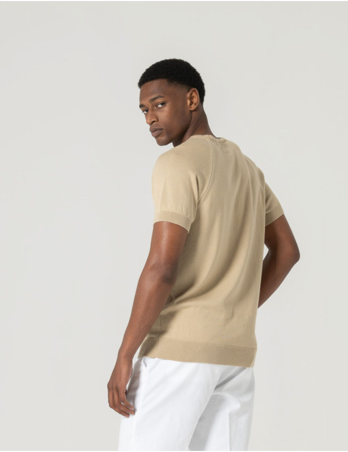T-SHIRT TRICOT CREME