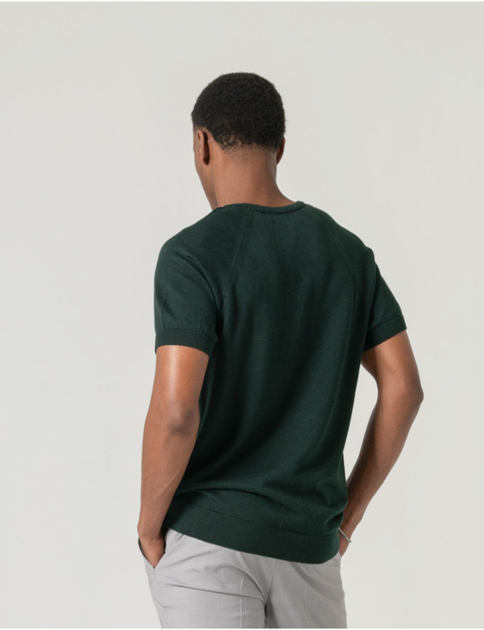 T-SHIRT TRICOT VERDE ESCURO