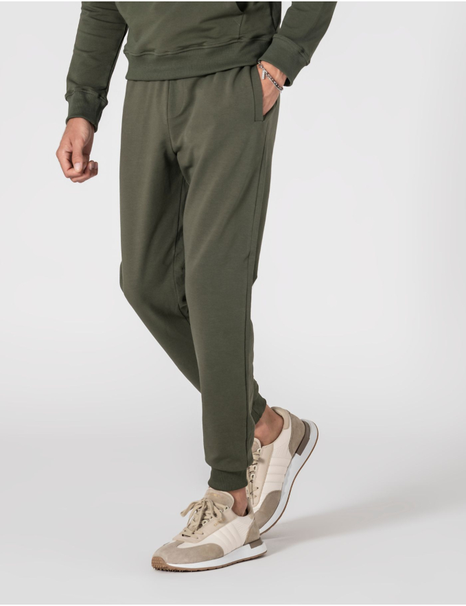 CALÇA DE FATO DE TREINO SLIM FIT VERDE KAKI
