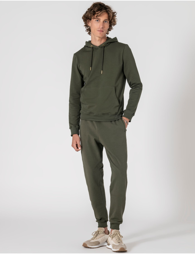CALÇA DE FATO DE TREINO SLIM FIT VERDE KAKI