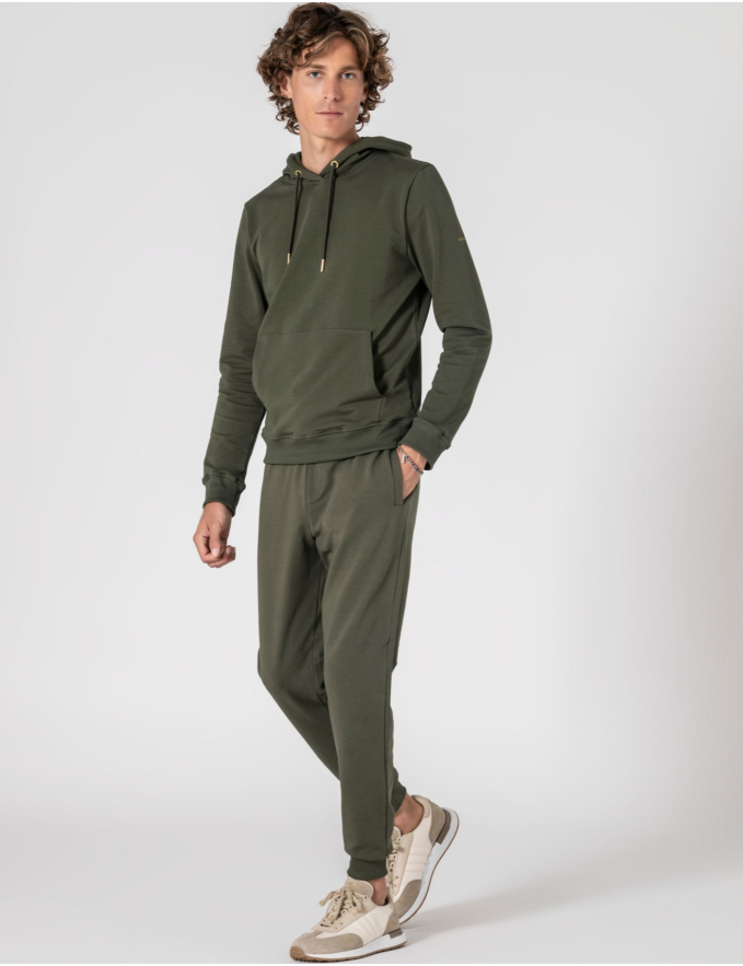 CALÇA DE FATO DE TREINO SLIM FIT VERDE KAKI