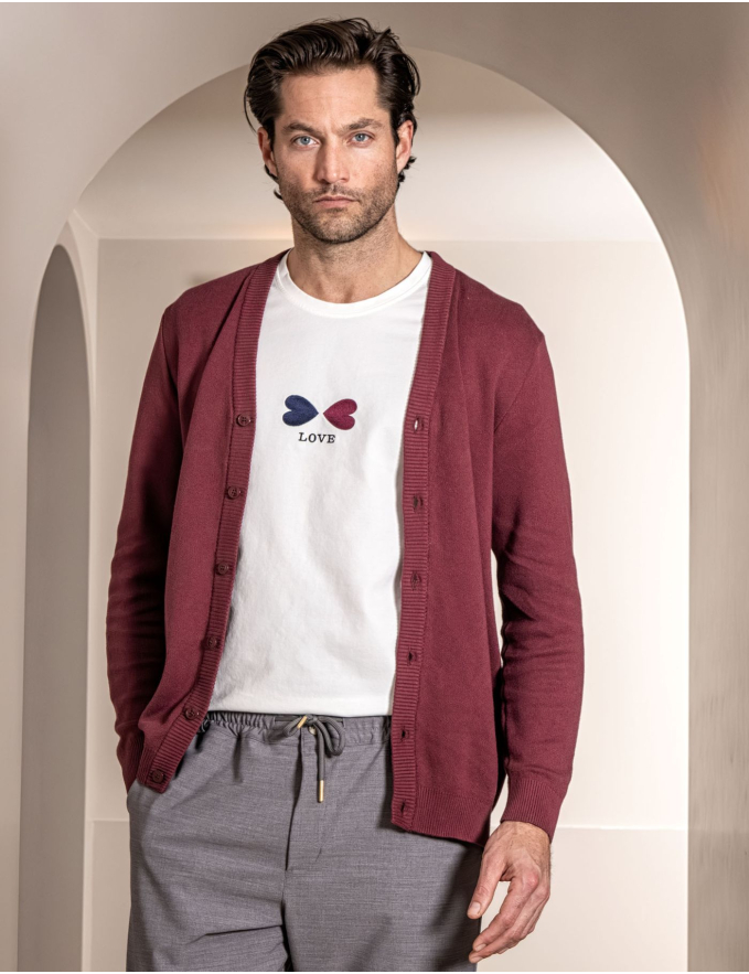 T-SHIRT DE ALGODÃO E POLIAMIDA LOVE