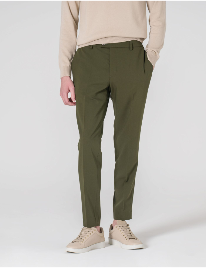 CALÇA DE ALFAIATARIA VERDE KAKI