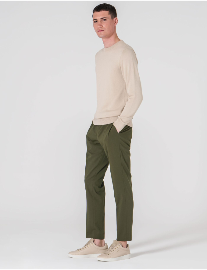 CALÇA DE ALFAIATARIA VERDE KAKI