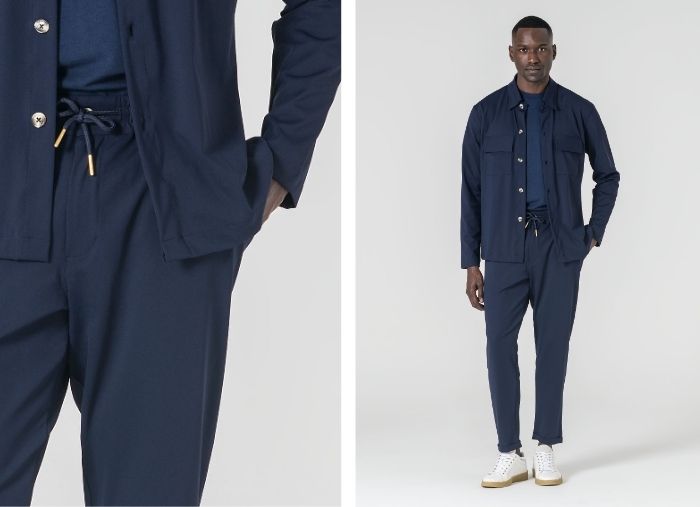 POLO DE LINHO SLIM FIT AZUL
