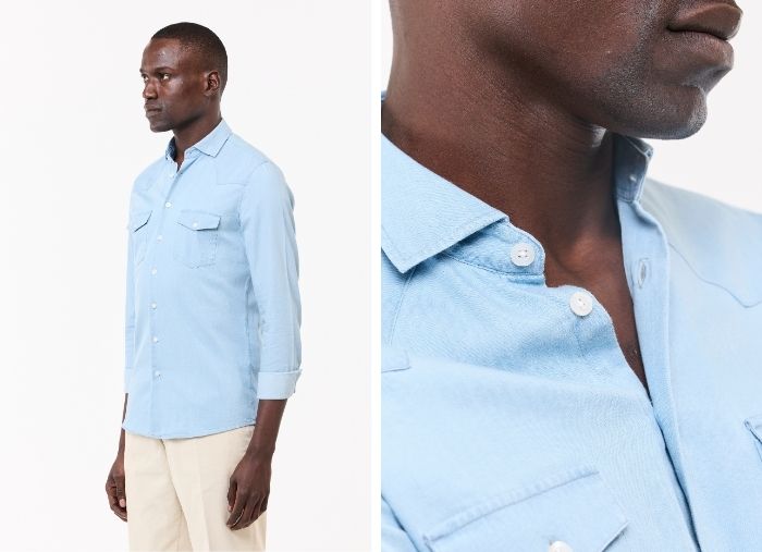 CAMISA DE GANGA COM BOLSOS CAMISA DE GANGA COM BOLSOS